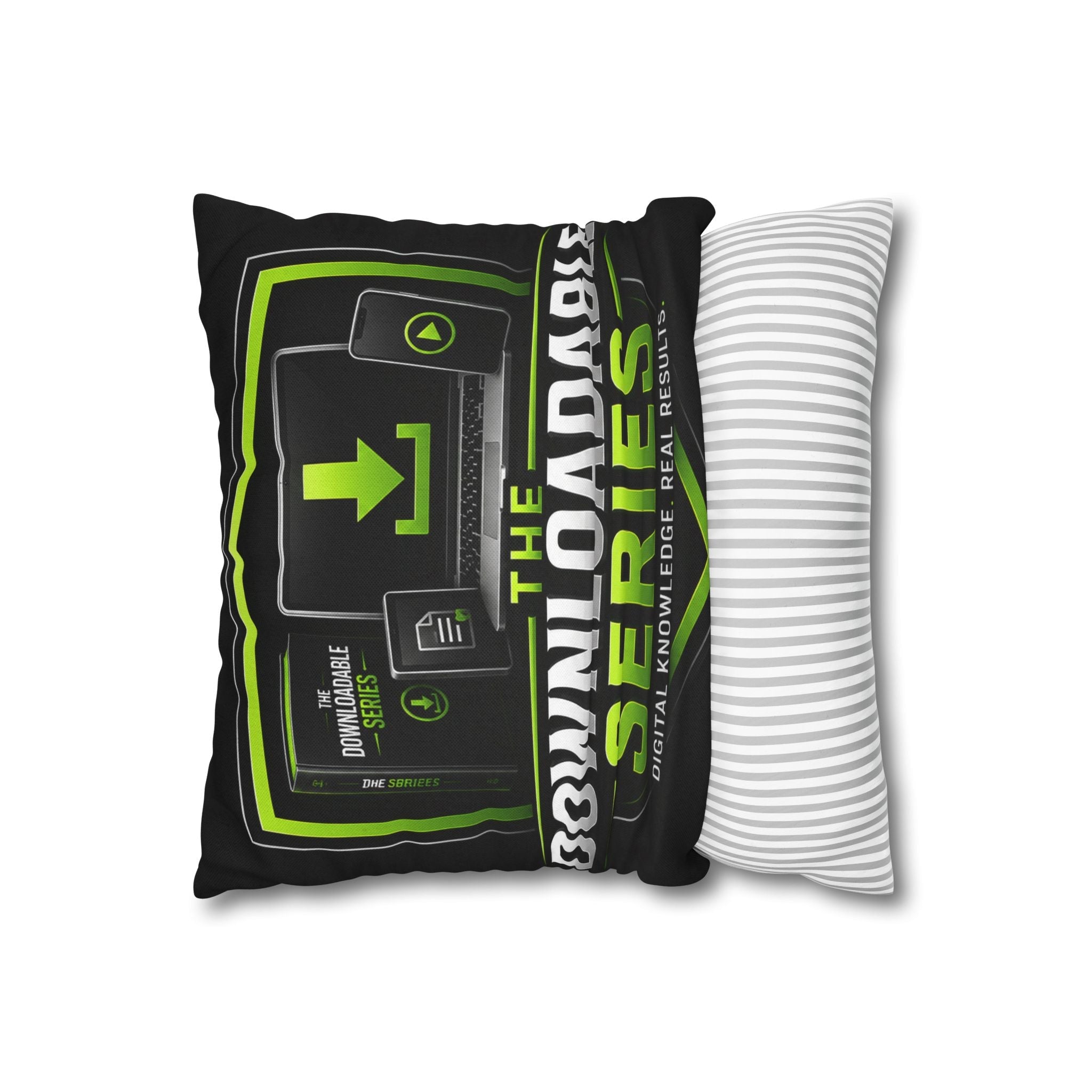 Downloadable Series Decorative Pillowcase – Digital Knowledge Graphic Throw Pillow