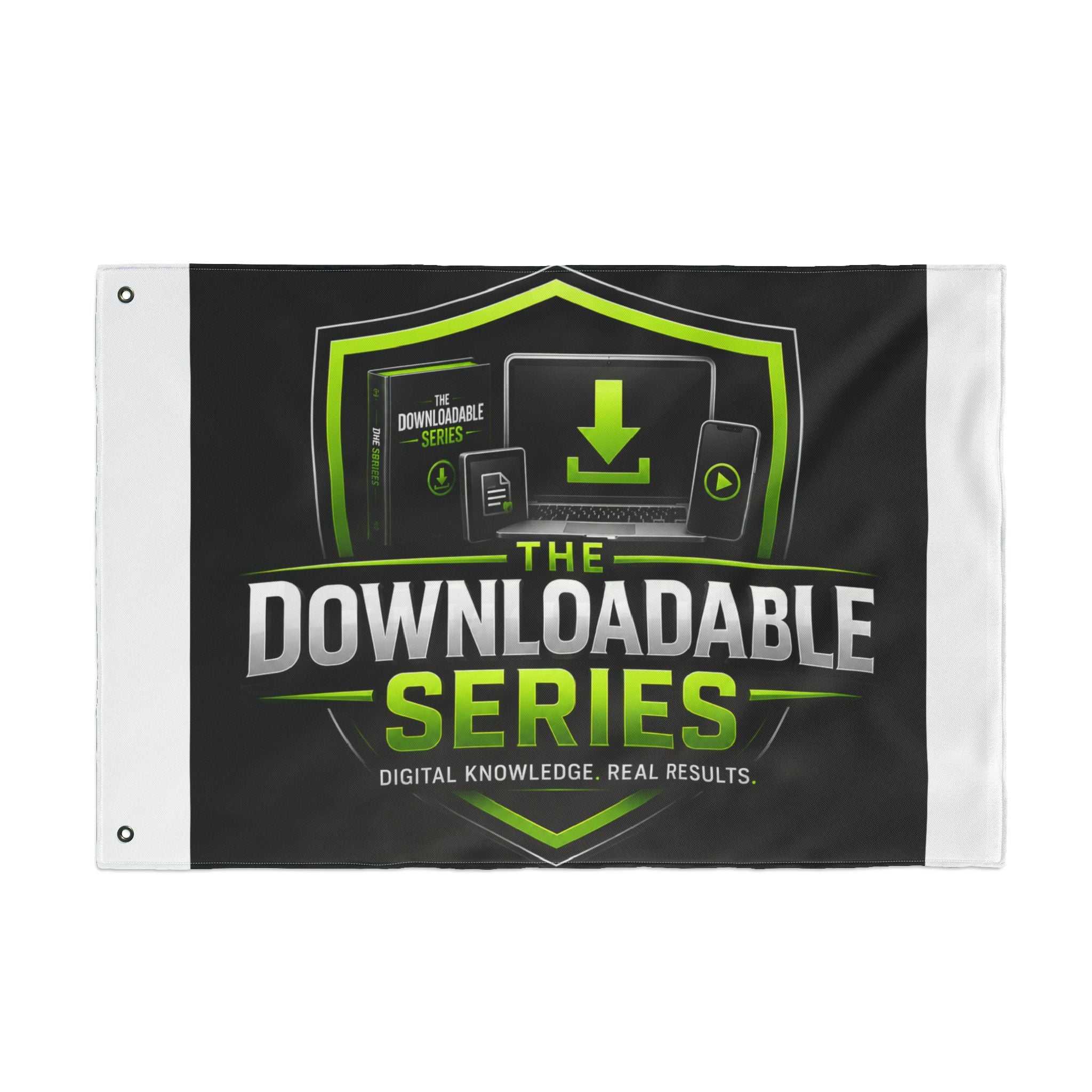 Double-Sided Flag — "The Downloadable Series" Logo Outdoor Banner