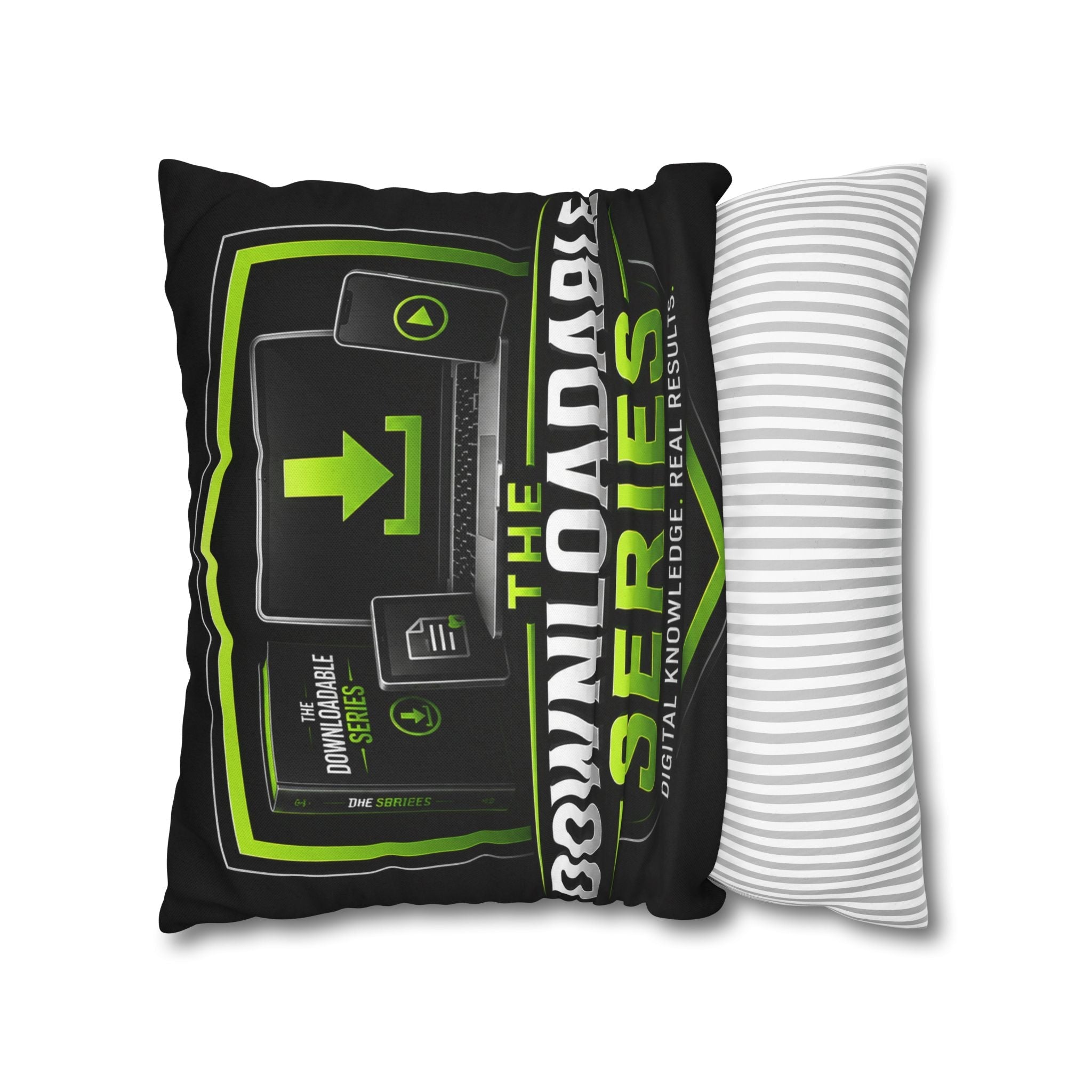 Downloadable Series Decorative Pillowcase – Digital Knowledge Graphic Throw Pillow