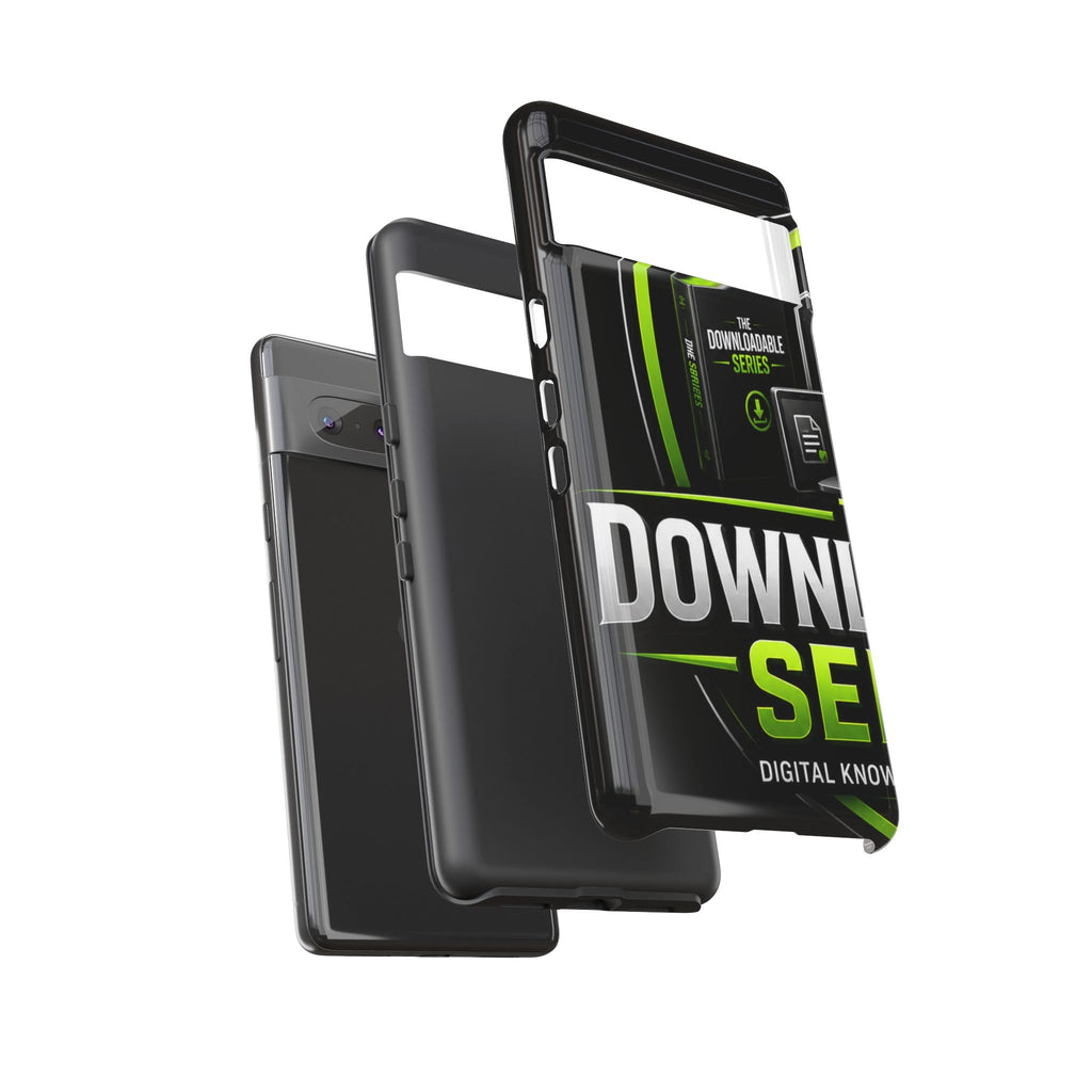 Downloadeable Series Tough Phone Case – Protective Black Graphic Cover