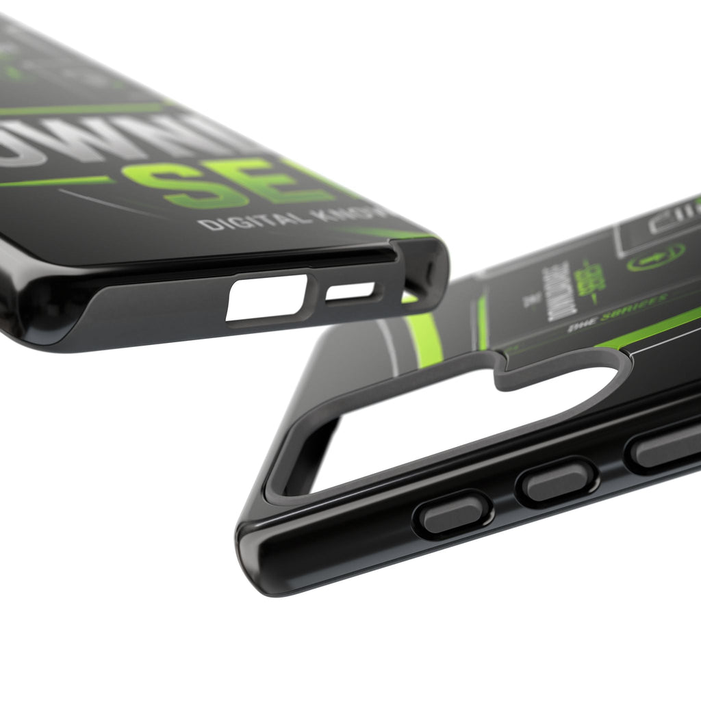 Downloadeable Series Tough Phone Case – Protective Black Graphic Cover