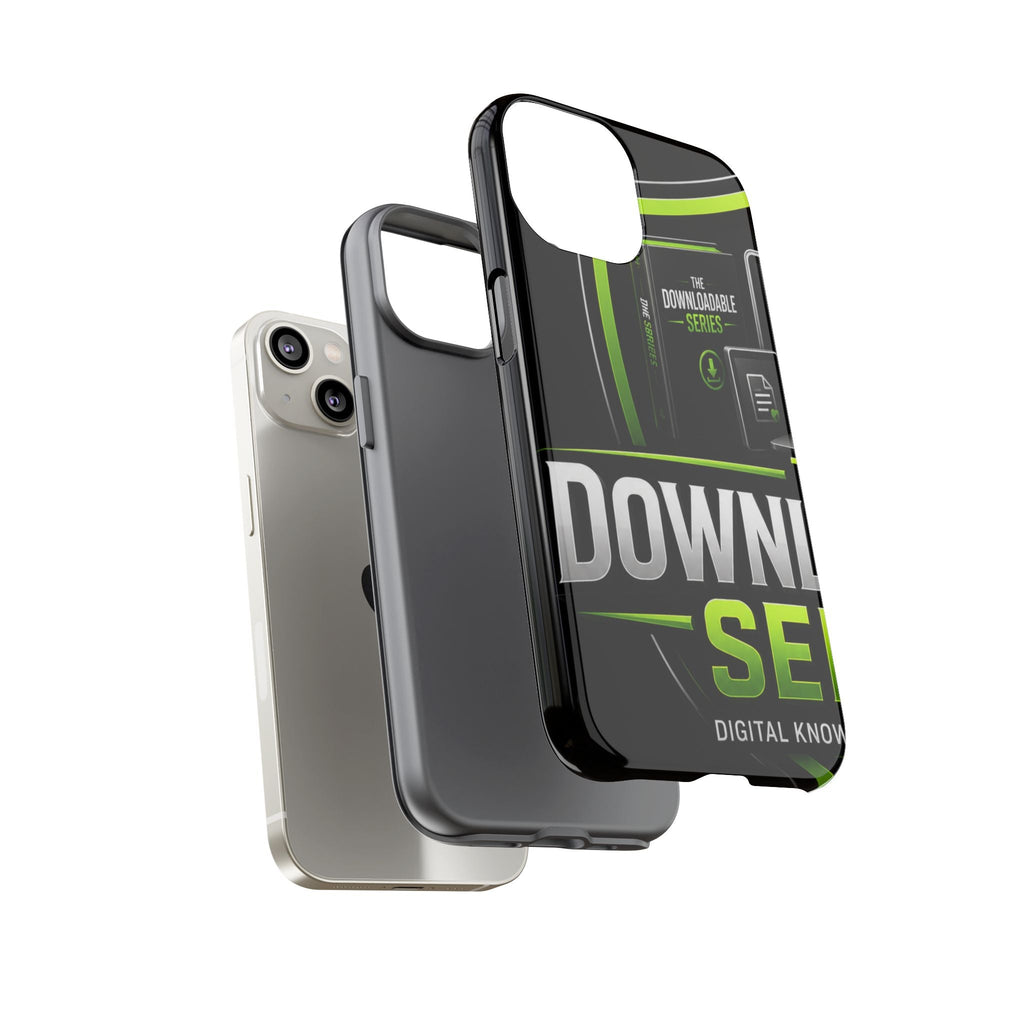 Downloadeable Series Tough Phone Case – Protective Black Graphic Cover