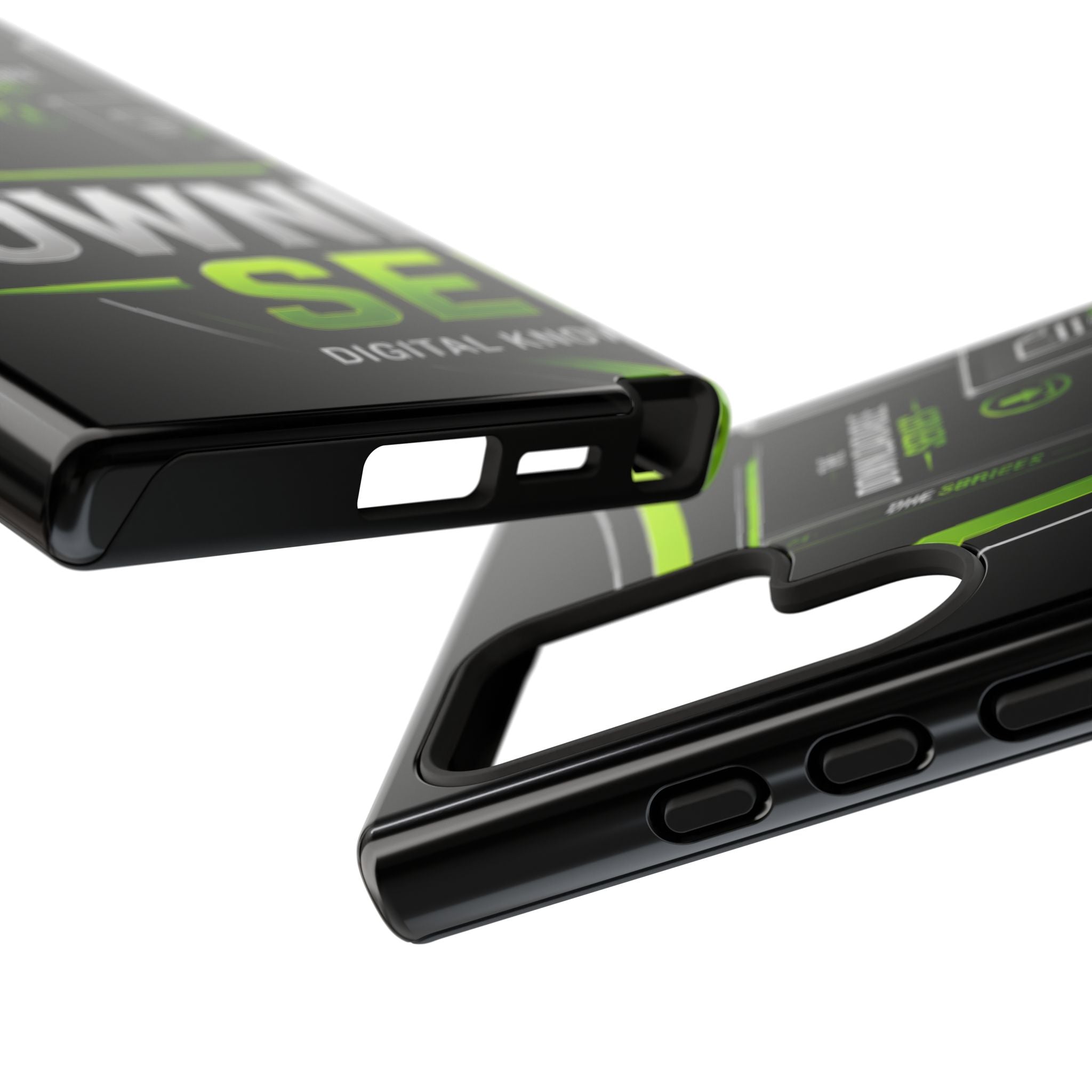 Downloadeable Series Tough Phone Case – Protective Black Graphic Cover