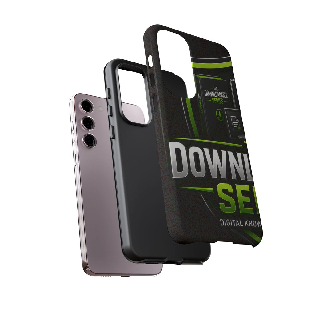 Downloadeable Series Tough Phone Case – Protective Black Graphic Cover
