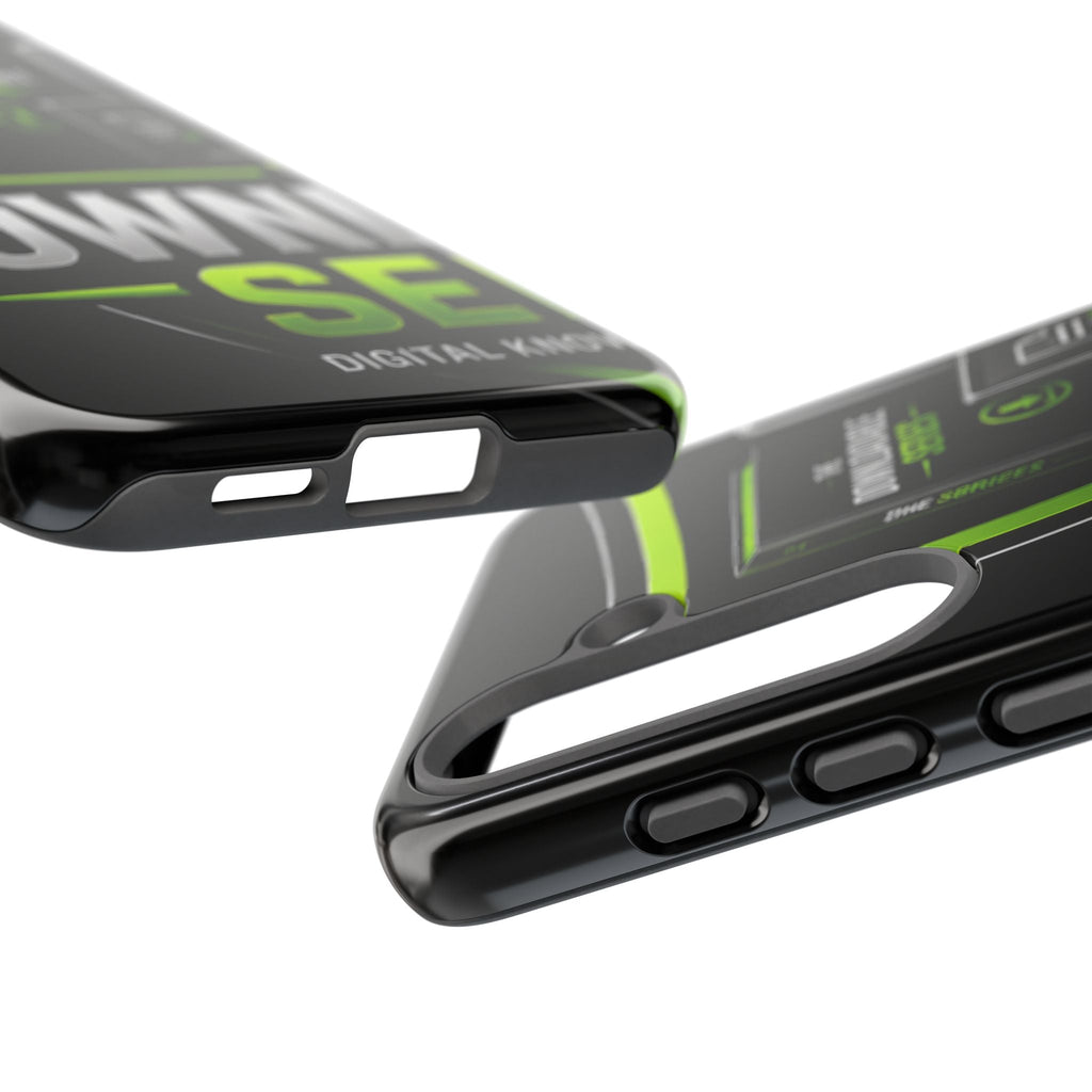 Downloadeable Series Tough Phone Case – Protective Black Graphic Cover