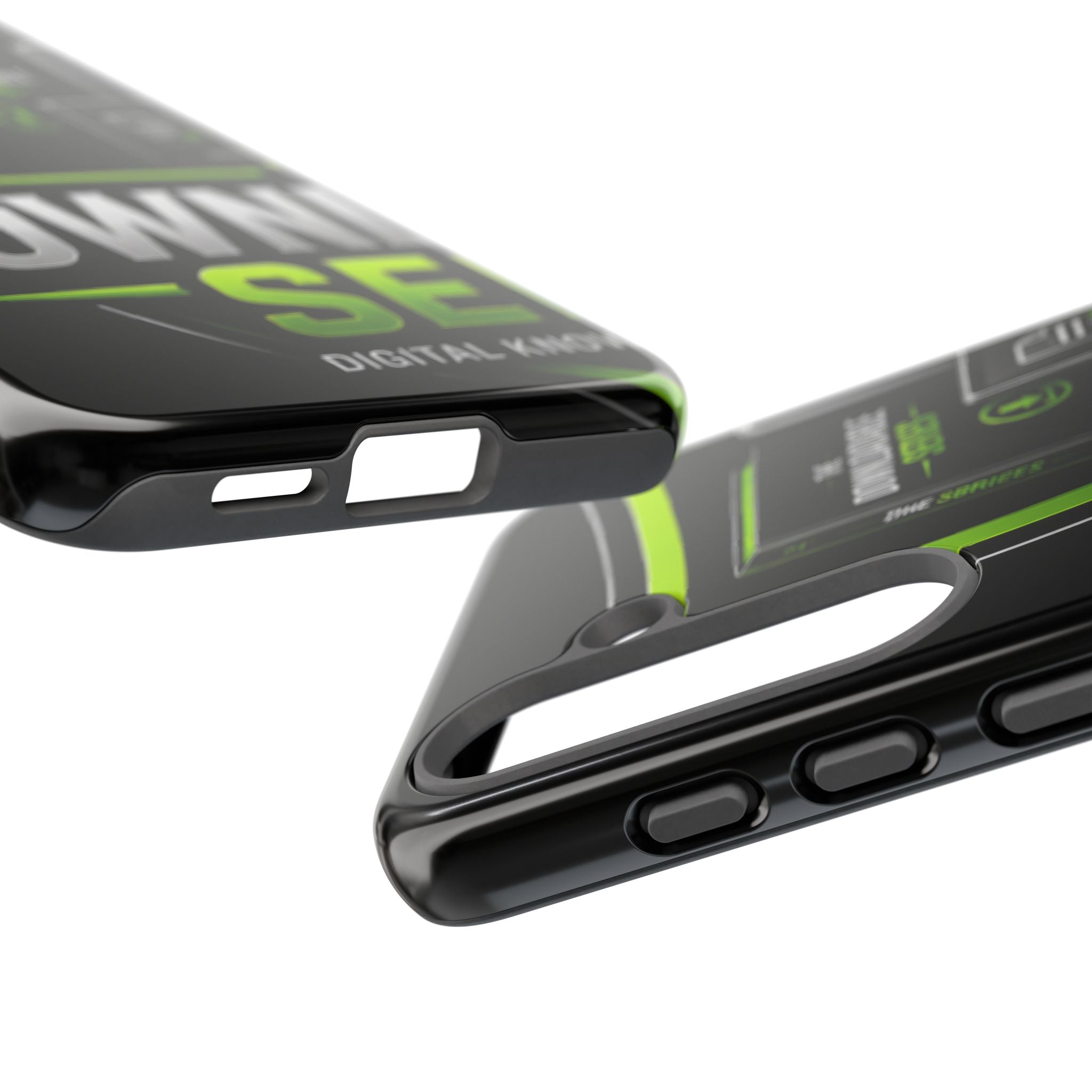 Downloadeable Series Tough Phone Case – Protective Black Graphic Cover