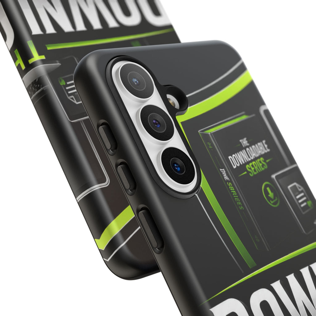 Downloadeable Series Tough Phone Case – Protective Black Graphic Cover