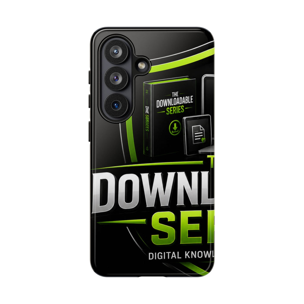 Downloadeable Series Tough Phone Case – Protective Black Graphic Cover