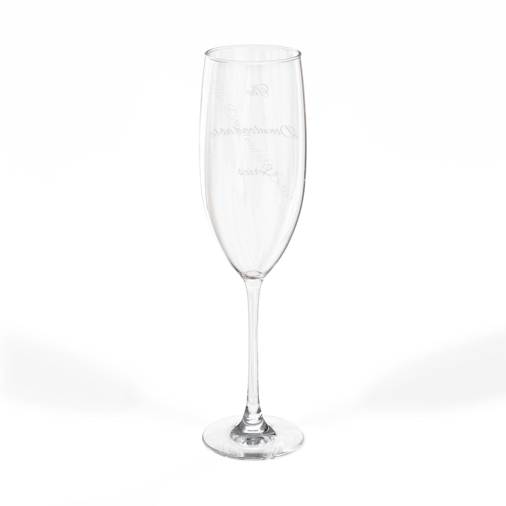 Engraved 8oz Champagne Flute – Personalized Wedding & Celebration Glass