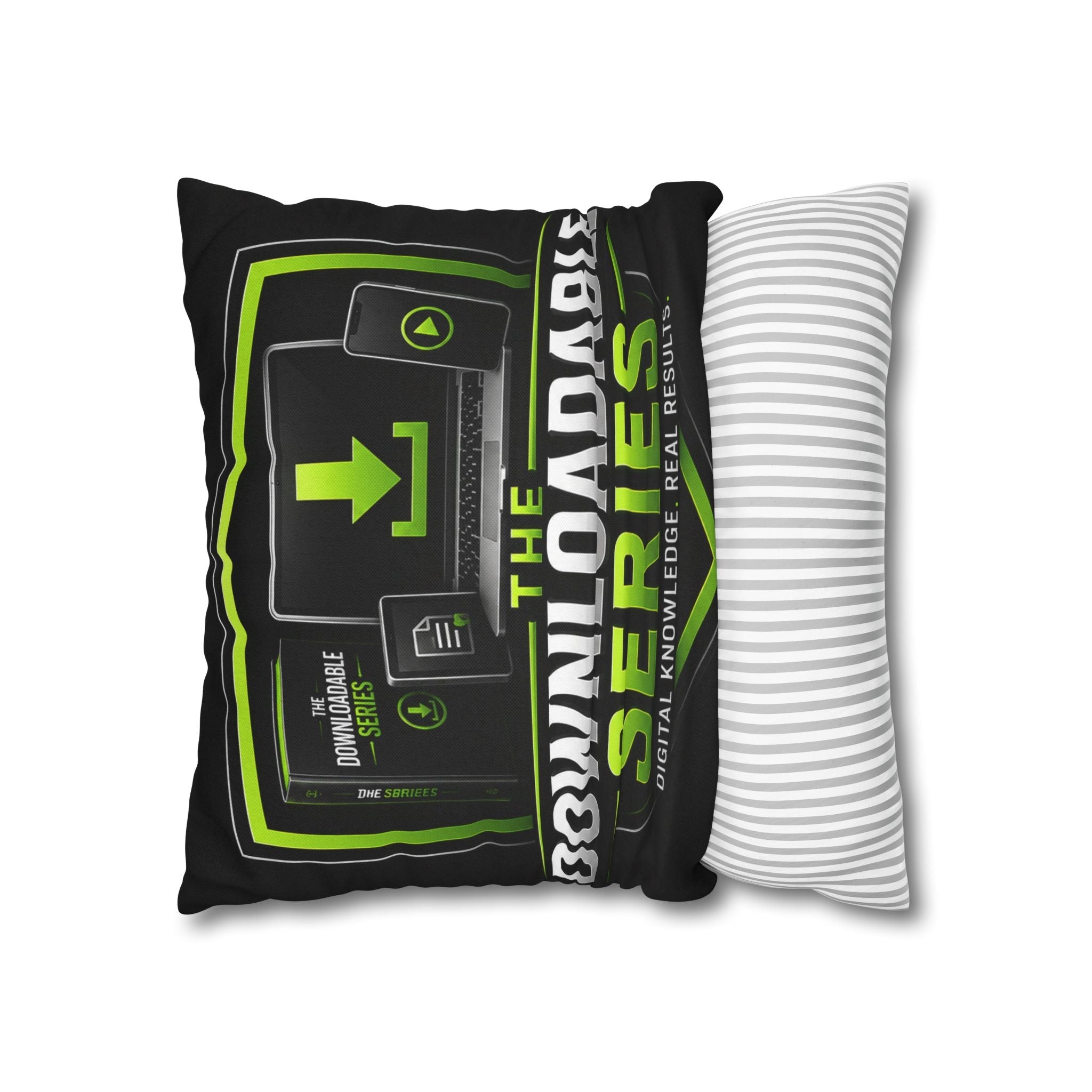 Downloadable Series Decorative Pillowcase – Digital Knowledge Graphic Throw Pillow