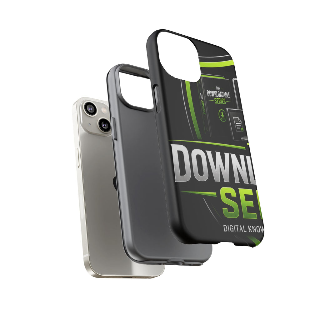 Downloadeable Series Tough Phone Case – Protective Black Graphic Cover