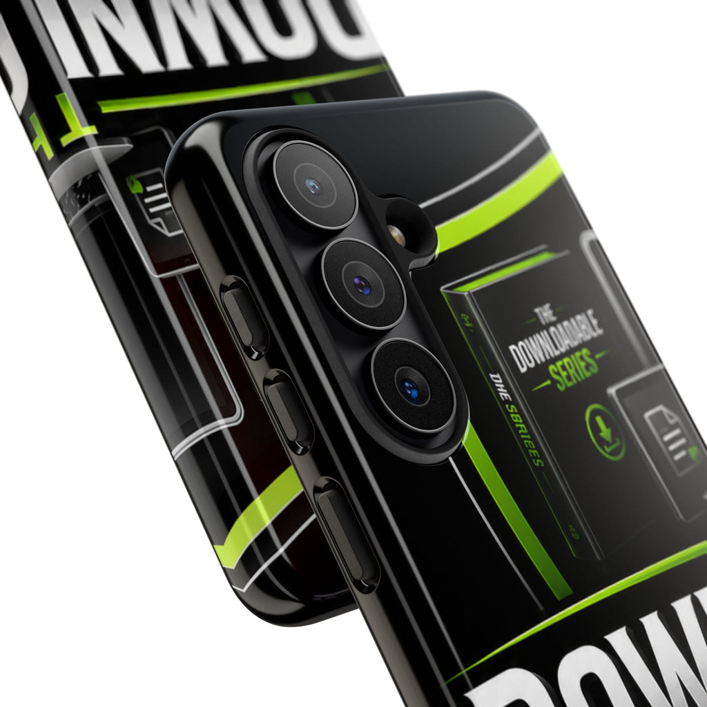Downloadeable Series Tough Phone Case – Protective Black Graphic Cover