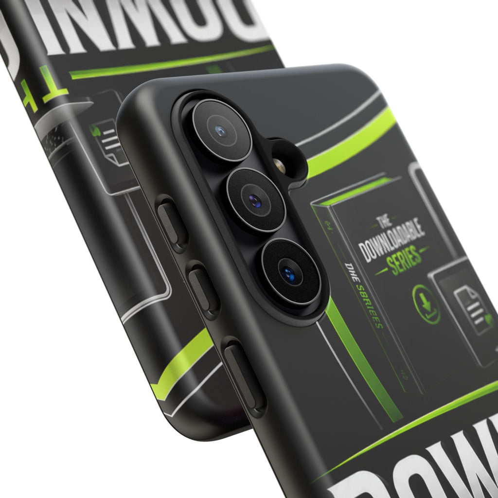 Downloadeable Series Tough Phone Case – Protective Black Graphic Cover