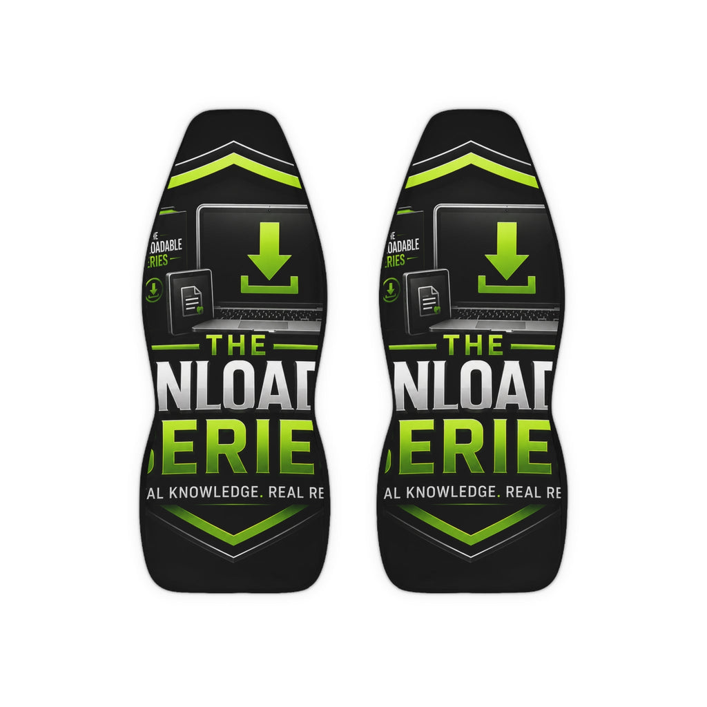 Car Seat Covers — 'The Download Series' Black & Lime Polyester Protective Covers