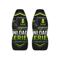Car Seat Covers — 'The Download Series' Black & Lime Polyester Protective Covers