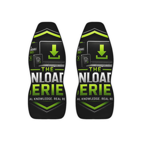 Car Seat Covers — 'The Download Series' Black & Lime Polyester Protective Covers