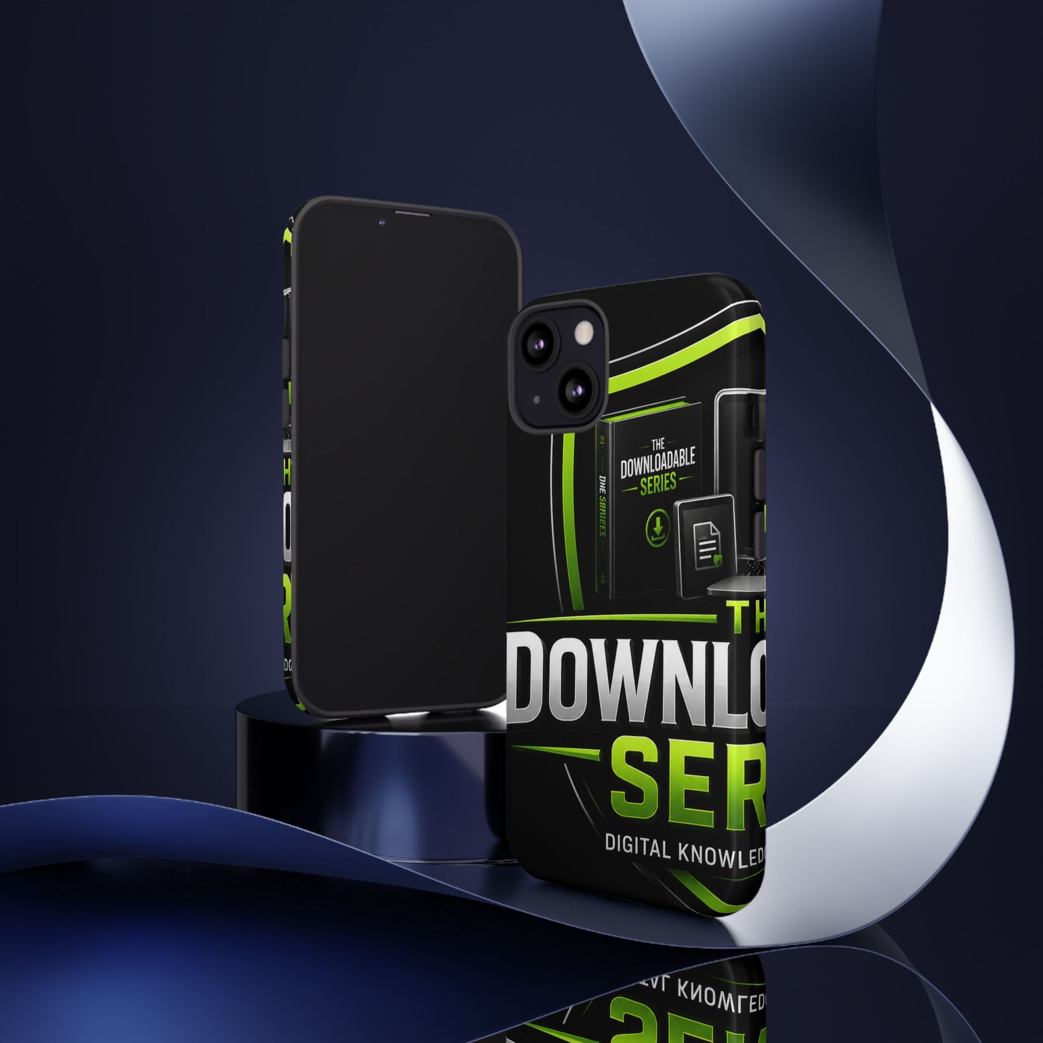 Downloadeable Series Tough Phone Case – Protective Black Graphic Cover