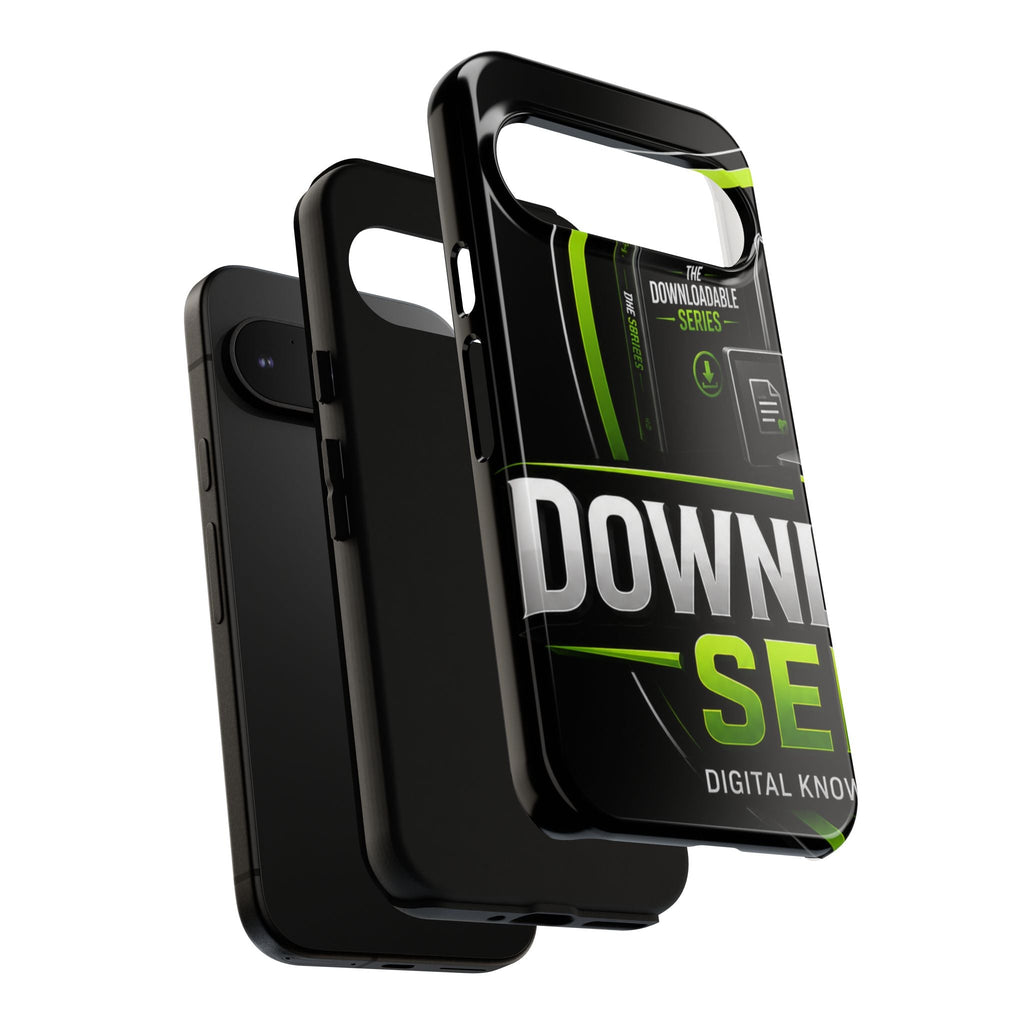 Downloadeable Series Tough Phone Case – Protective Black Graphic Cover