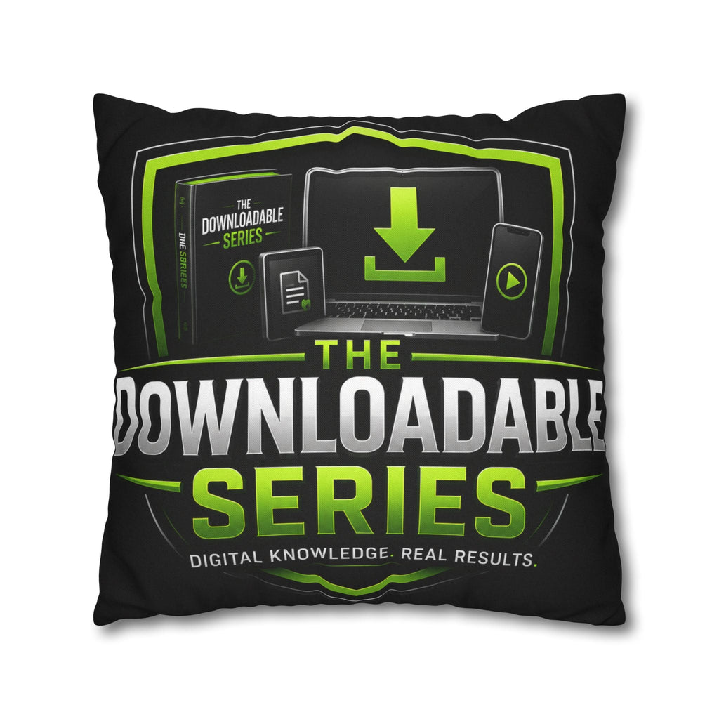 Downloadable Series Decorative Pillowcase – Digital Knowledge Graphic Throw Pillow