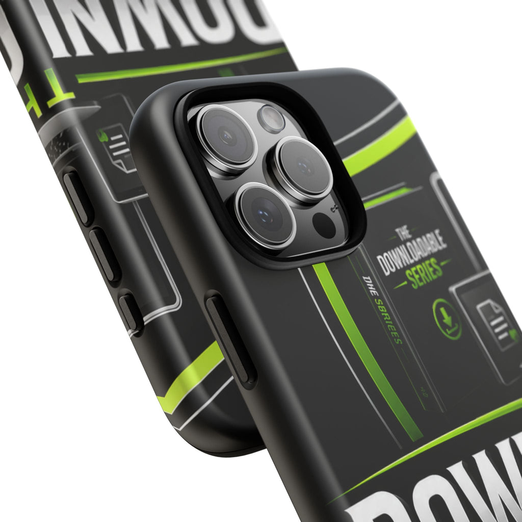 Downloadeable Series Tough Phone Case – Protective Black Graphic Cover