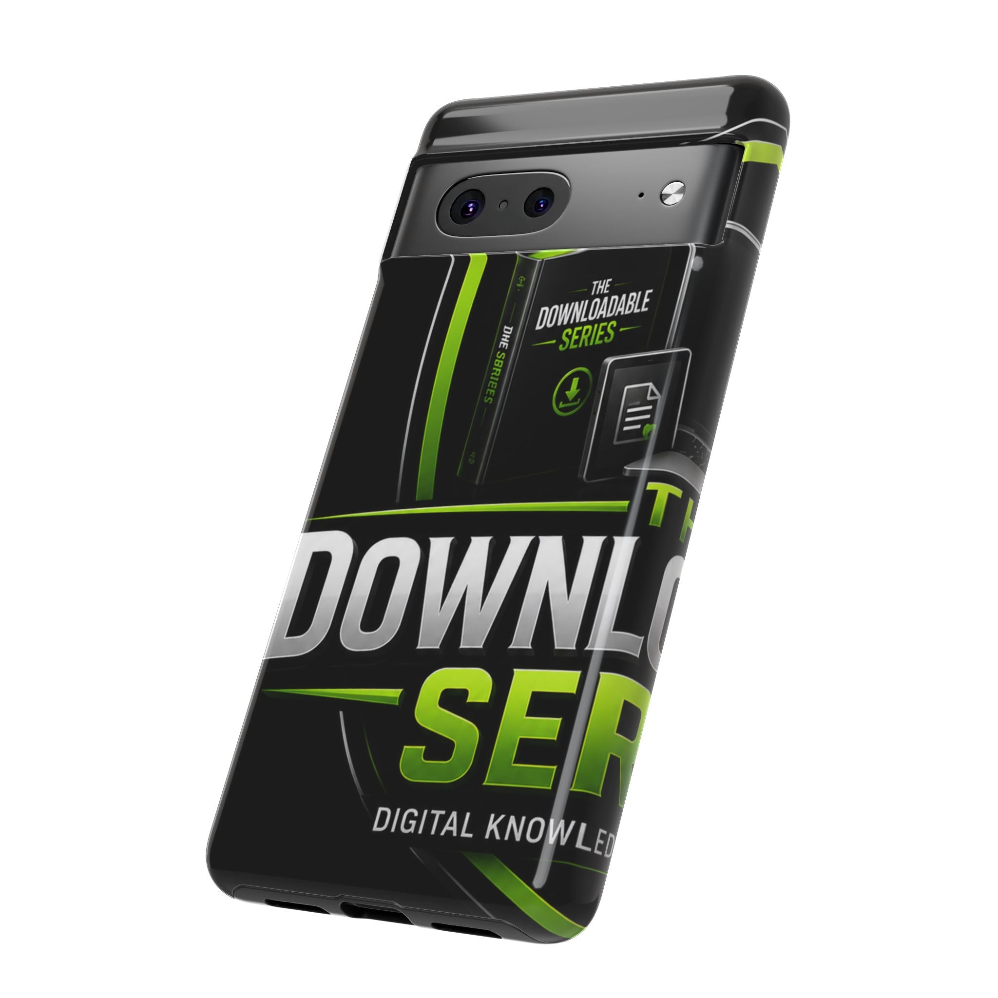 Downloadeable Series Tough Phone Case – Protective Black Graphic Cover