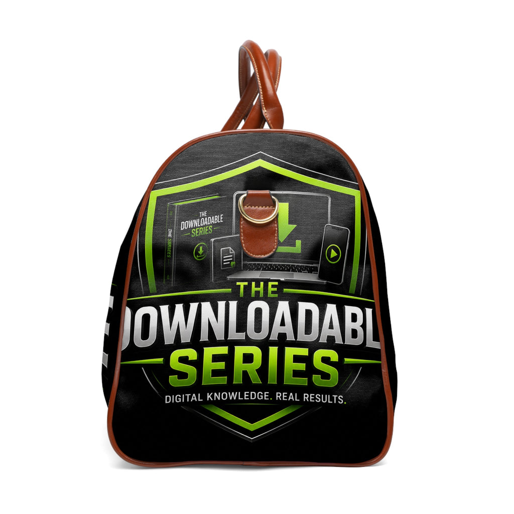 Waterproof Travel Duffel Bag – "The Downloadable Series" Logo Weekend Bag
