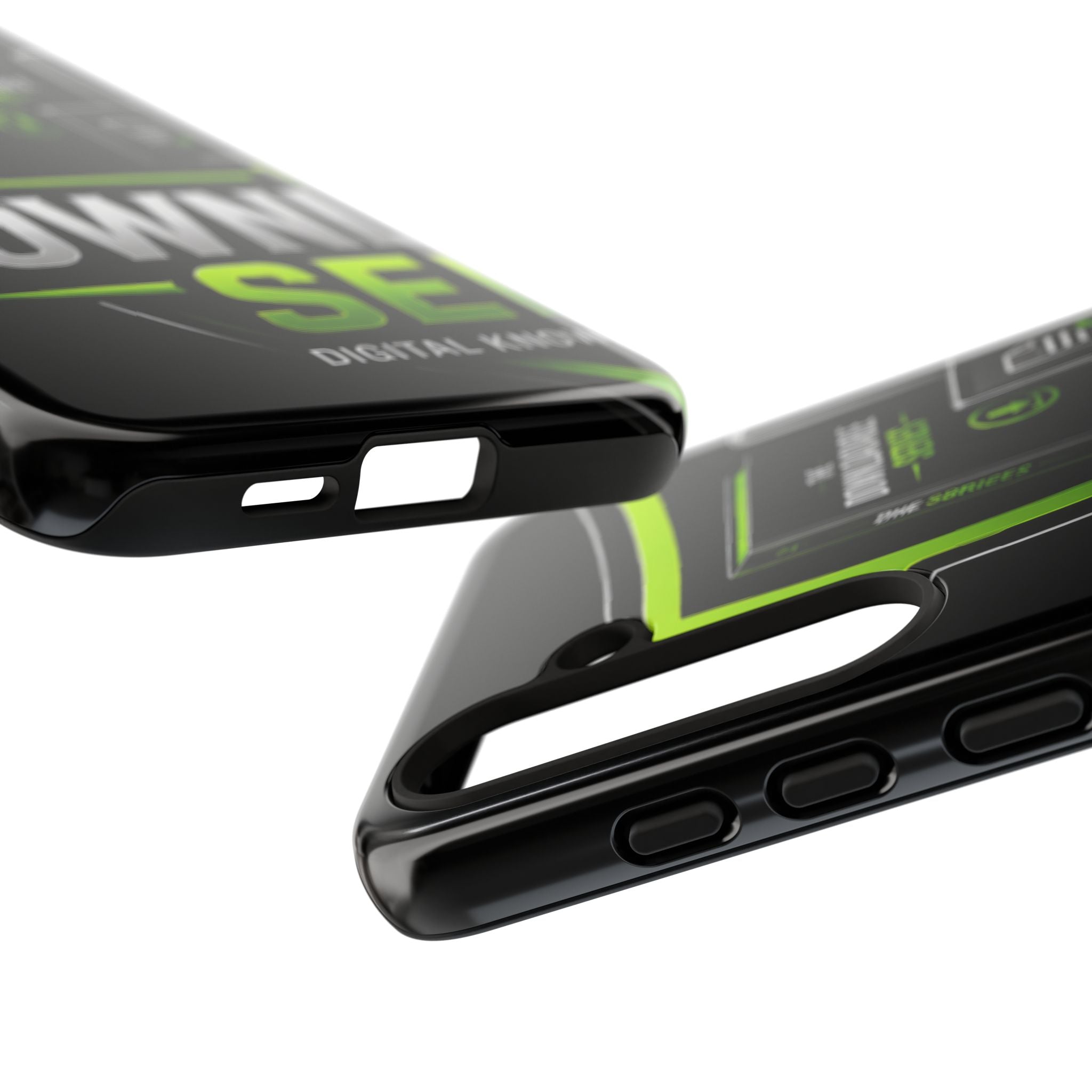 Downloadeable Series Tough Phone Case – Protective Black Graphic Cover