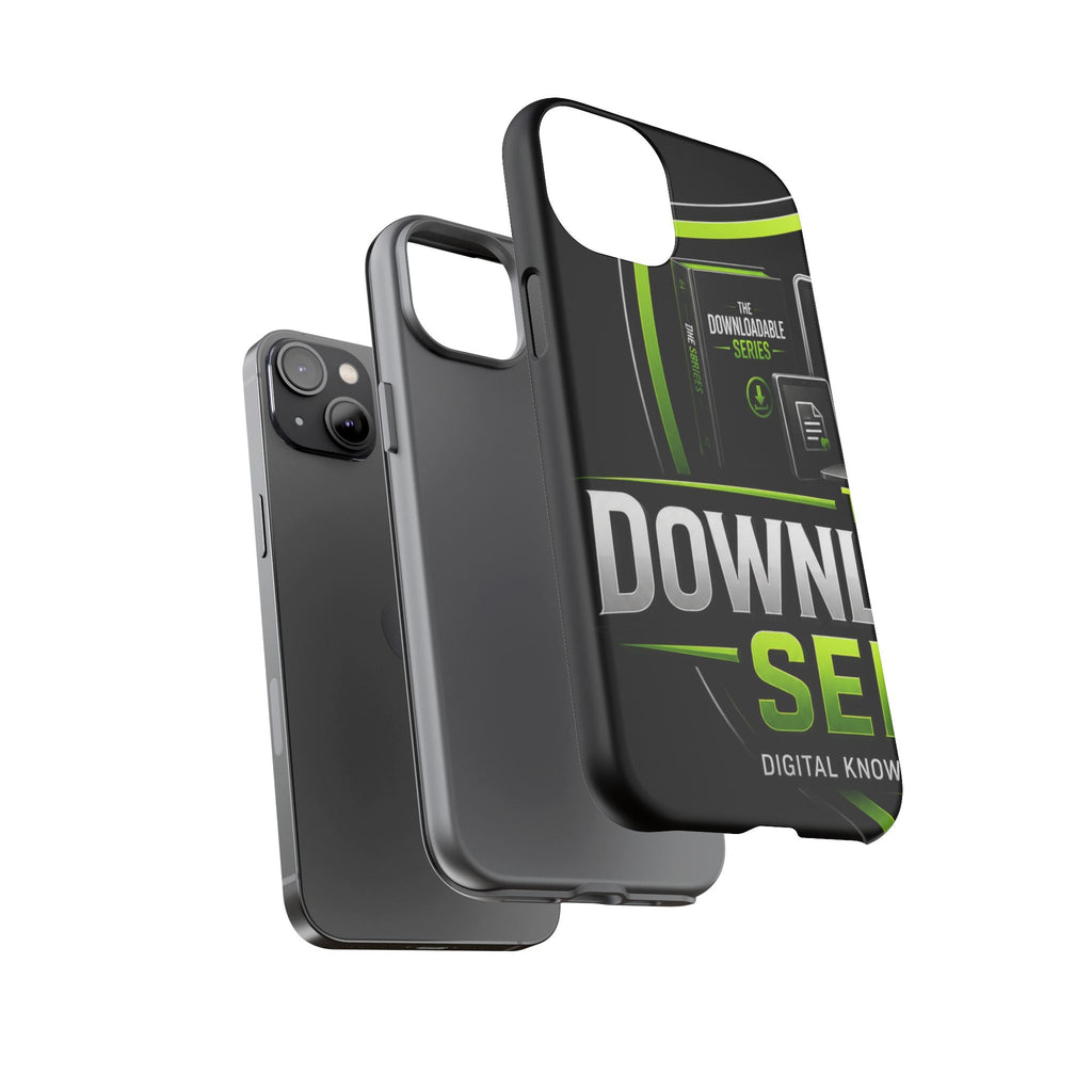 Downloadeable Series Tough Phone Case – Protective Black Graphic Cover
