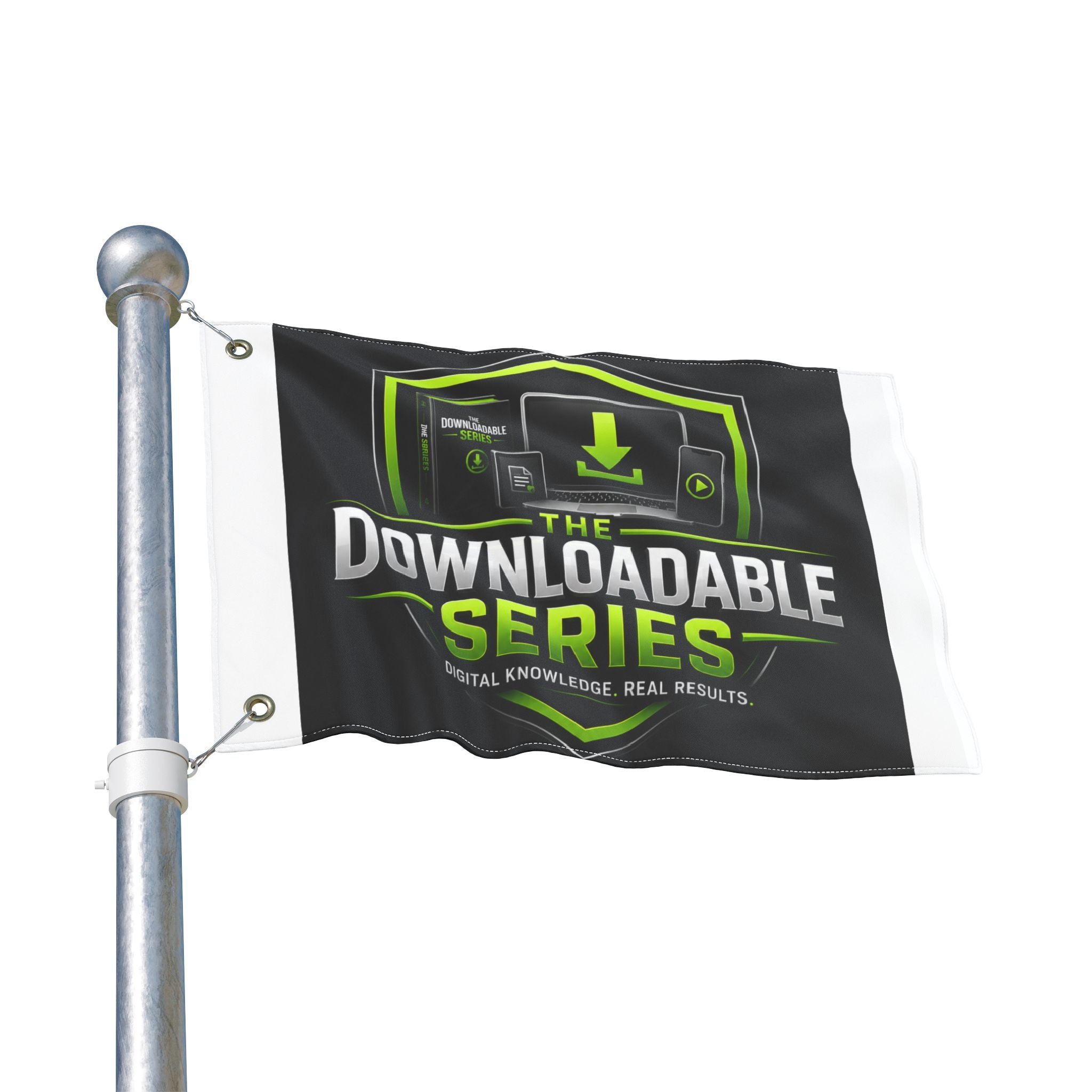 Double-Sided Flag — "The Downloadable Series" Logo Outdoor Banner