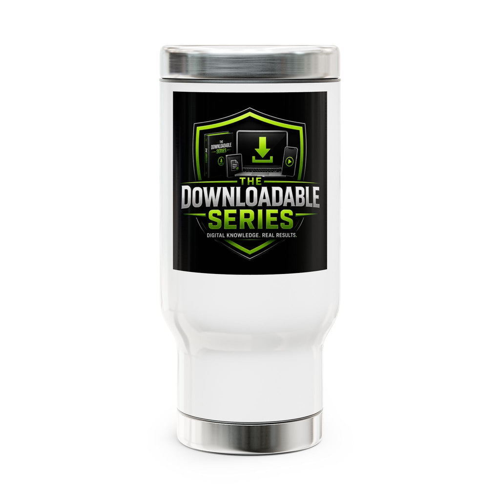 Travel Mug — "The Downloadable Series" Logo Stainless Steel 14oz