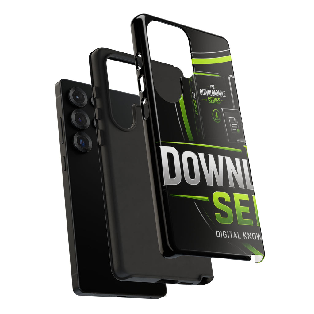 Downloadeable Series Tough Phone Case – Protective Black Graphic Cover