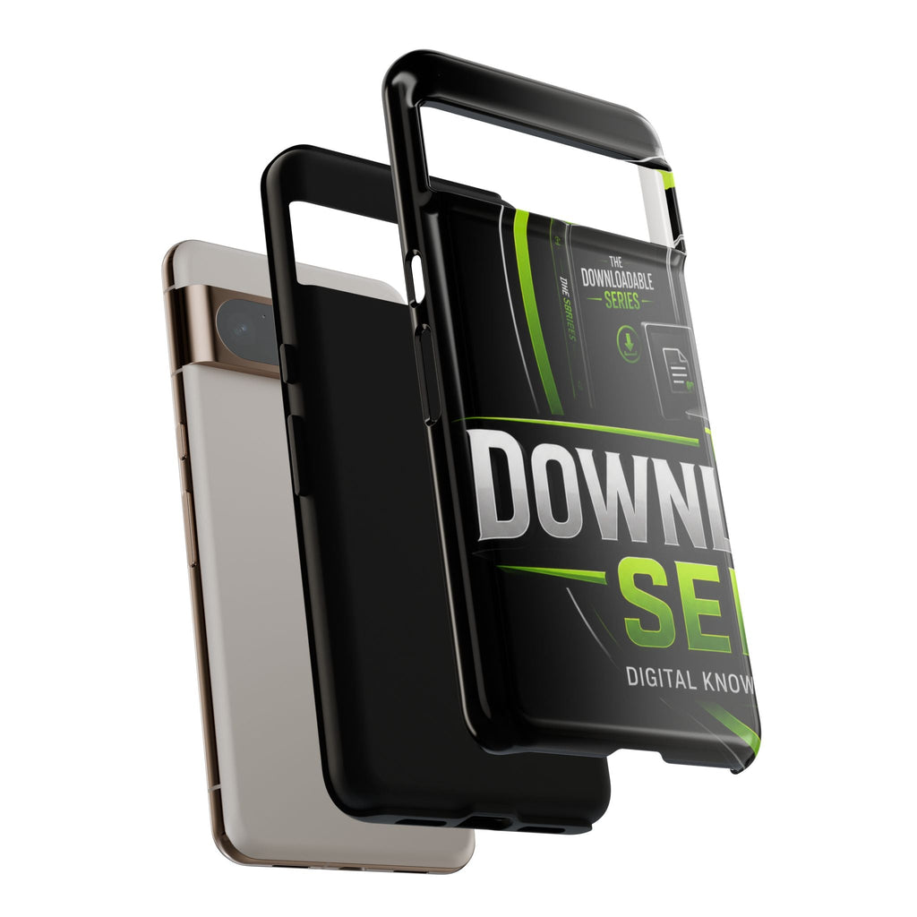 Downloadeable Series Tough Phone Case – Protective Black Graphic Cover