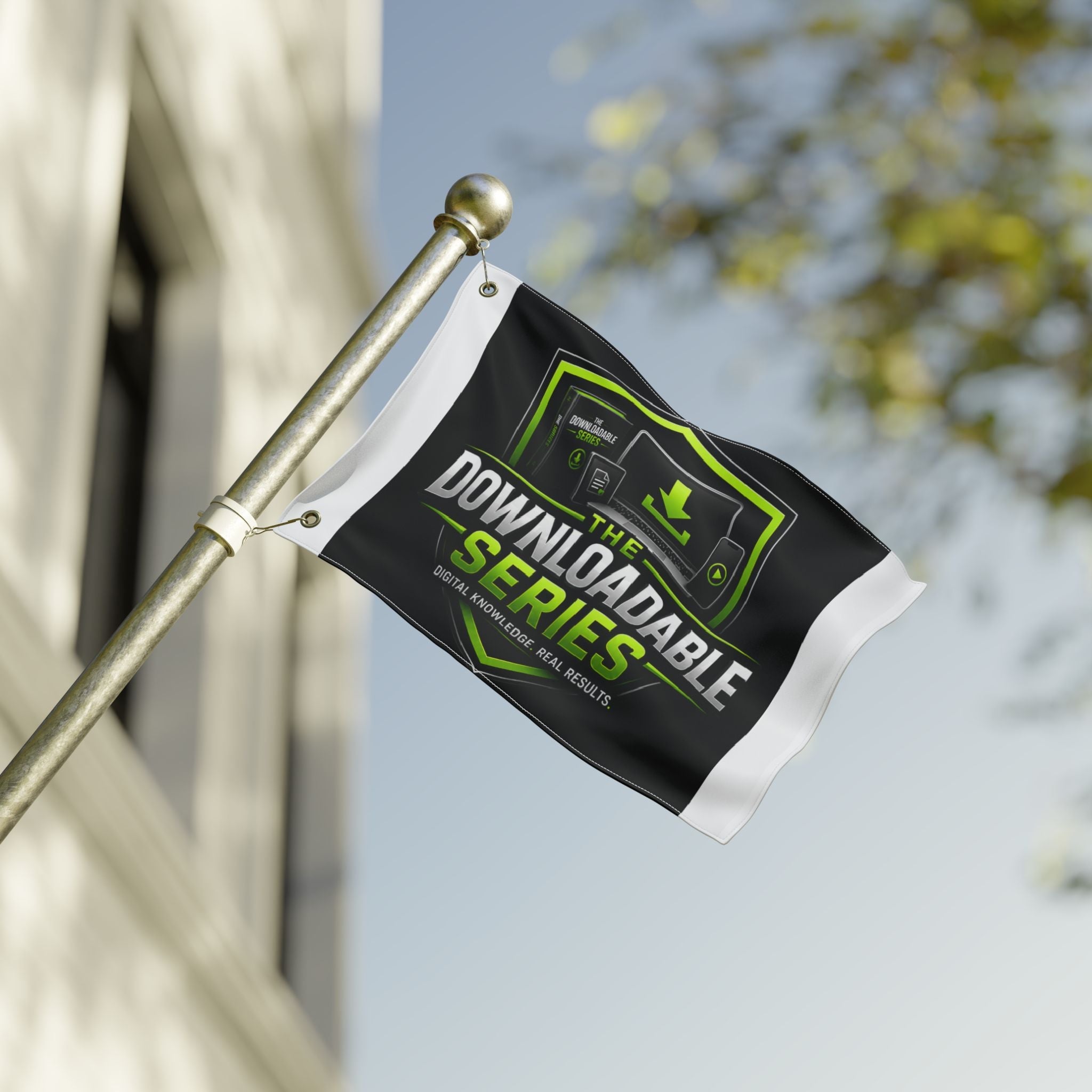 Double-Sided Flag — "The Downloadable Series" Logo Outdoor Banner