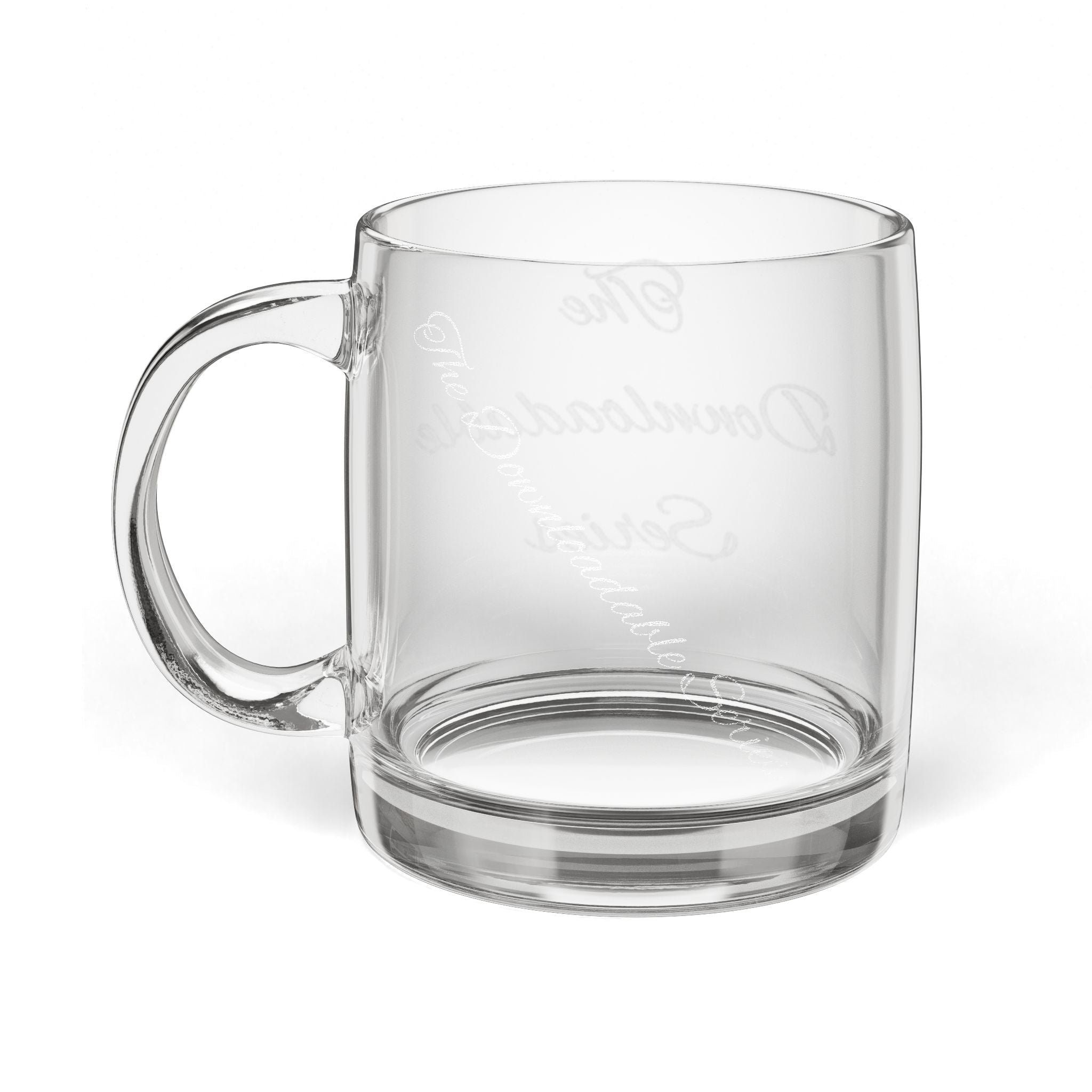 Engraved Glass Coffee Mug 12.25oz — Personalized Clear Tea & Espresso Cup