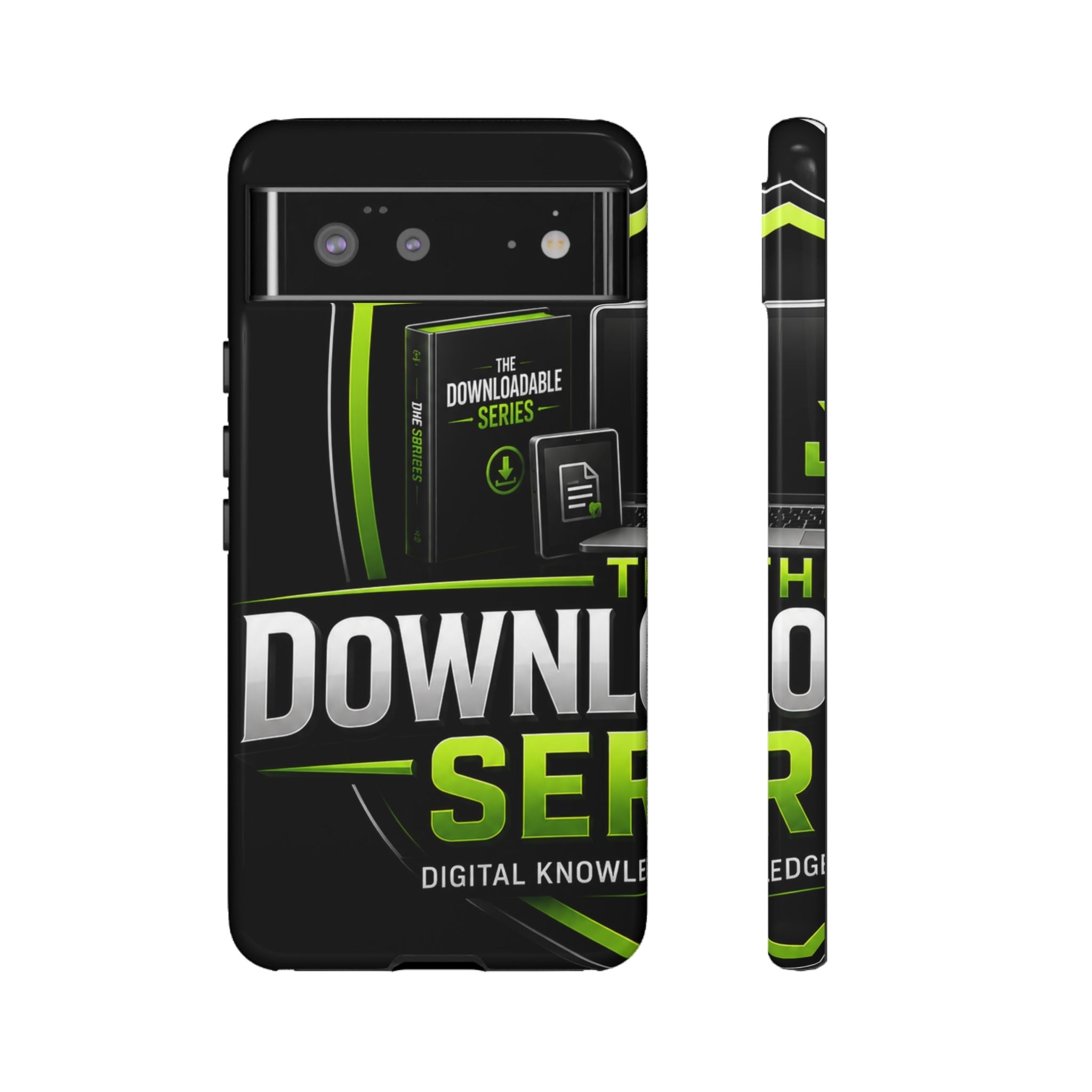 Downloadeable Series Tough Phone Case – Protective Black Graphic Cover