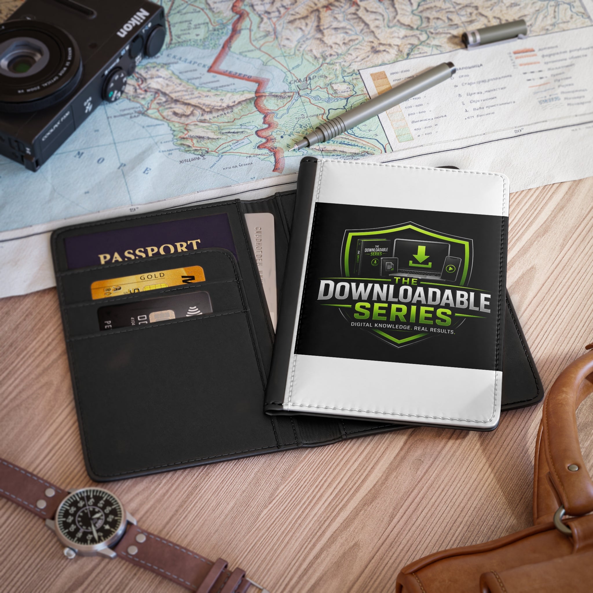 Passport Cover — The Downloadable Series Logo Travel Wallet