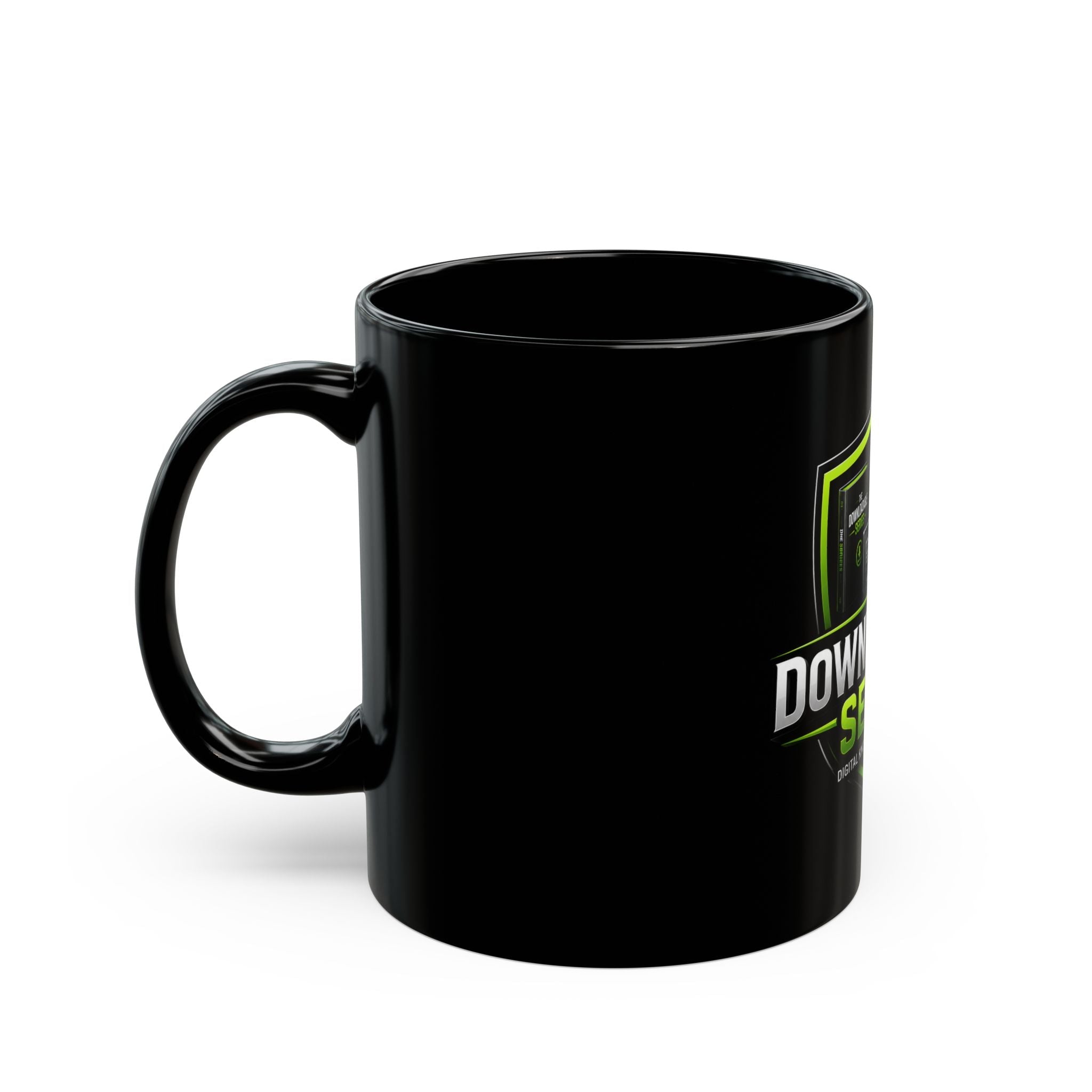 The Downloadable Series Black Mug — 11oz/15oz Coffee Cup