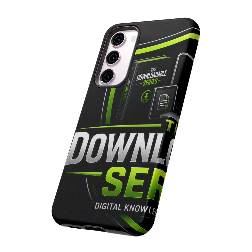 Downloadeable Series Tough Phone Case – Protective Black Graphic Cover