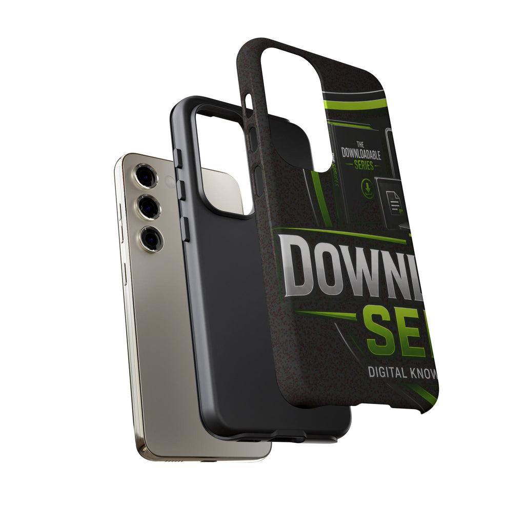 Downloadeable Series Tough Phone Case – Protective Black Graphic Cover