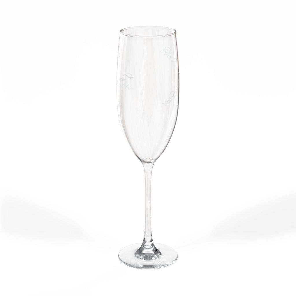 Engraved 8oz Champagne Flute – Personalized Wedding & Celebration Glass