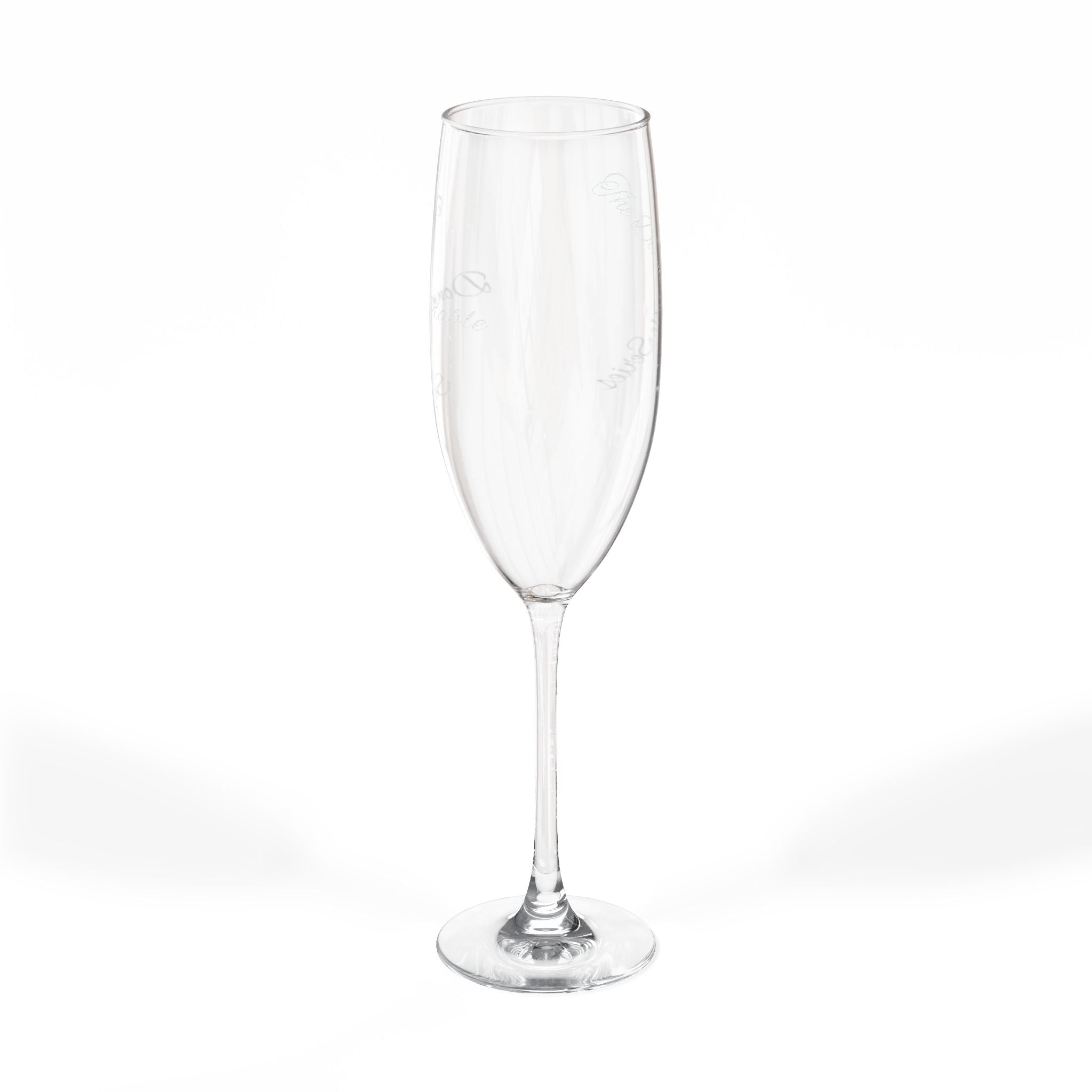 Engraved 8oz Champagne Flute – Personalized Wedding & Celebration Glass