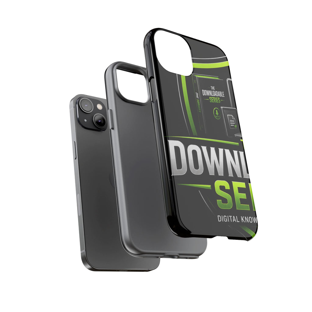 Downloadeable Series Tough Phone Case – Protective Black Graphic Cover