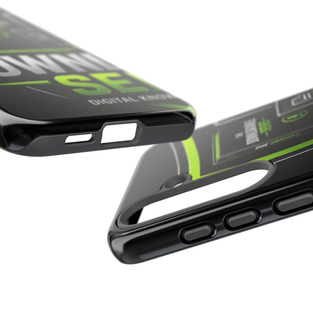 Downloadeable Series Tough Phone Case – Protective Black Graphic Cover