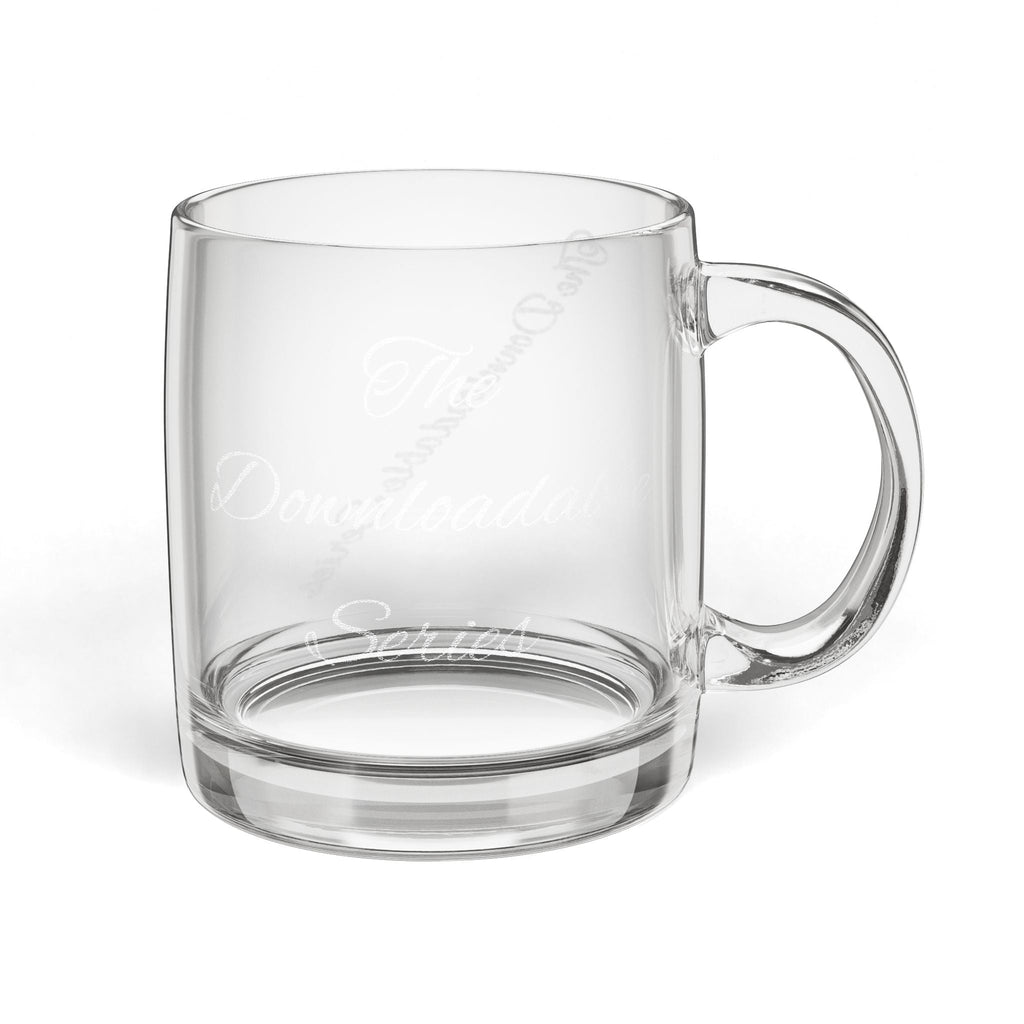 Engraved Glass Coffee Mug 12.25oz — Personalized Clear Tea & Espresso Cup