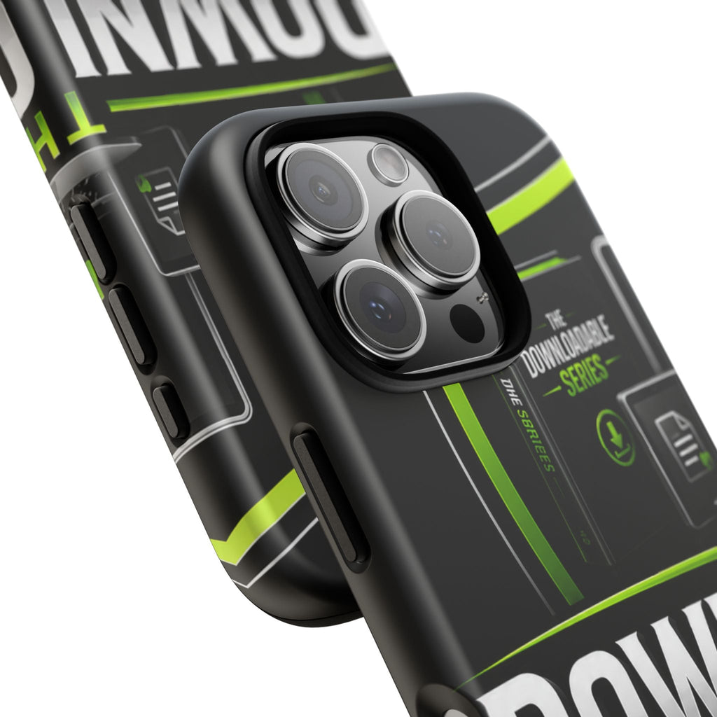 Downloadeable Series Tough Phone Case – Protective Black Graphic Cover