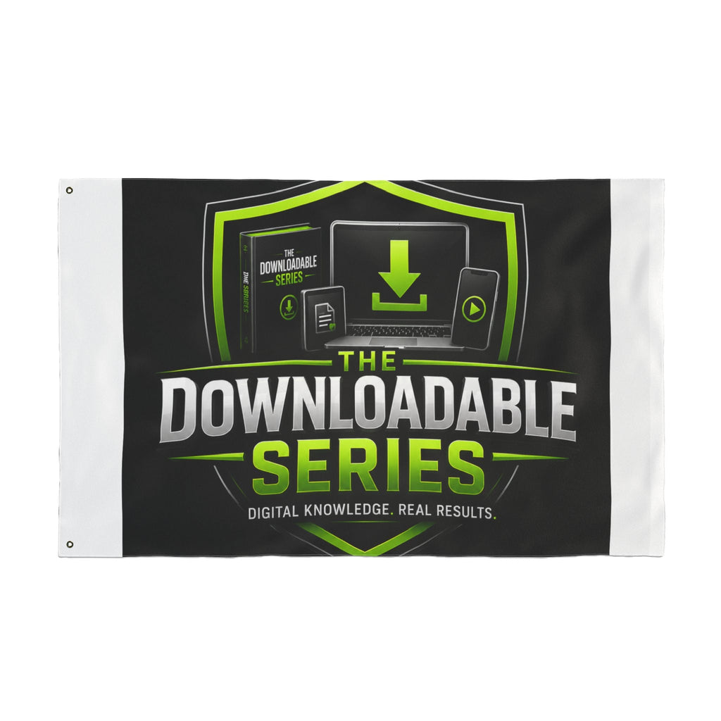 Double-Sided Flag — "The Downloadable Series" Logo Outdoor Banner
