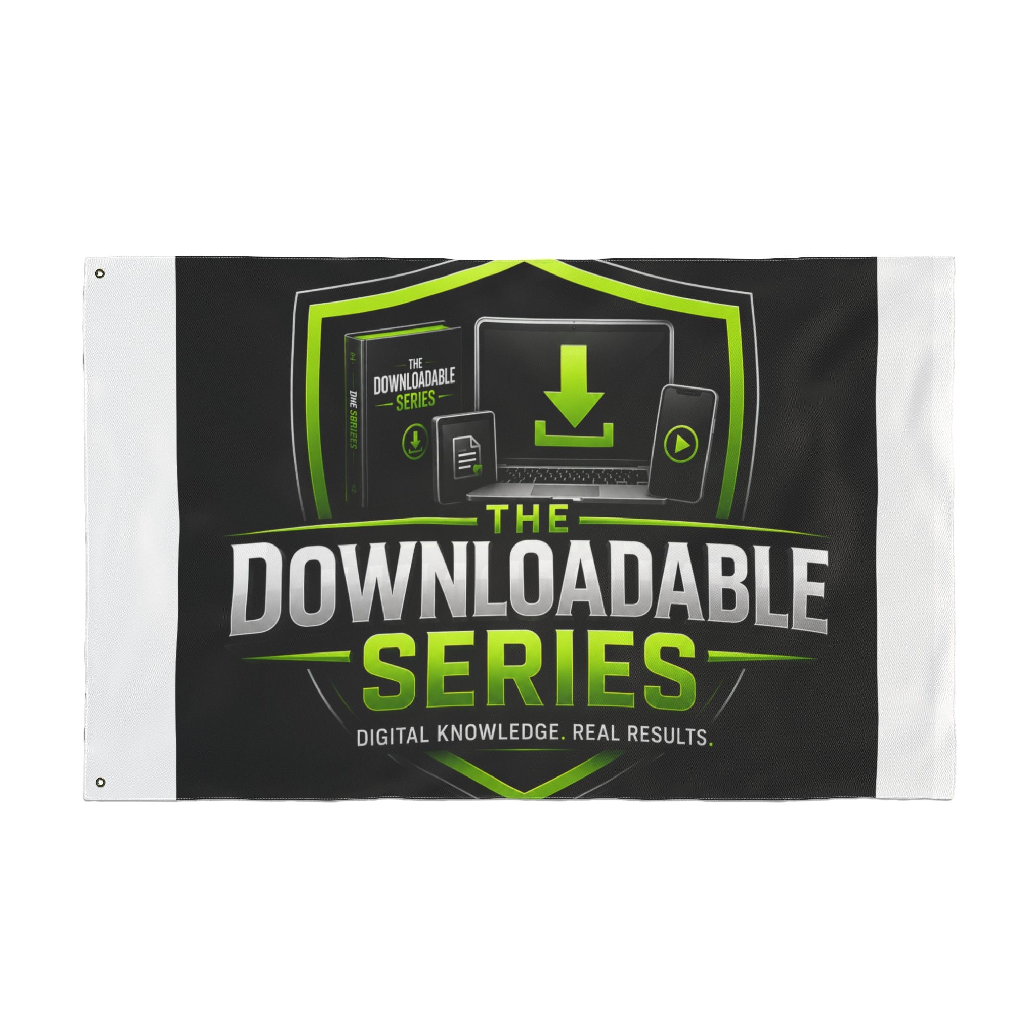 Double-Sided Flag — "The Downloadable Series" Logo Outdoor Banner