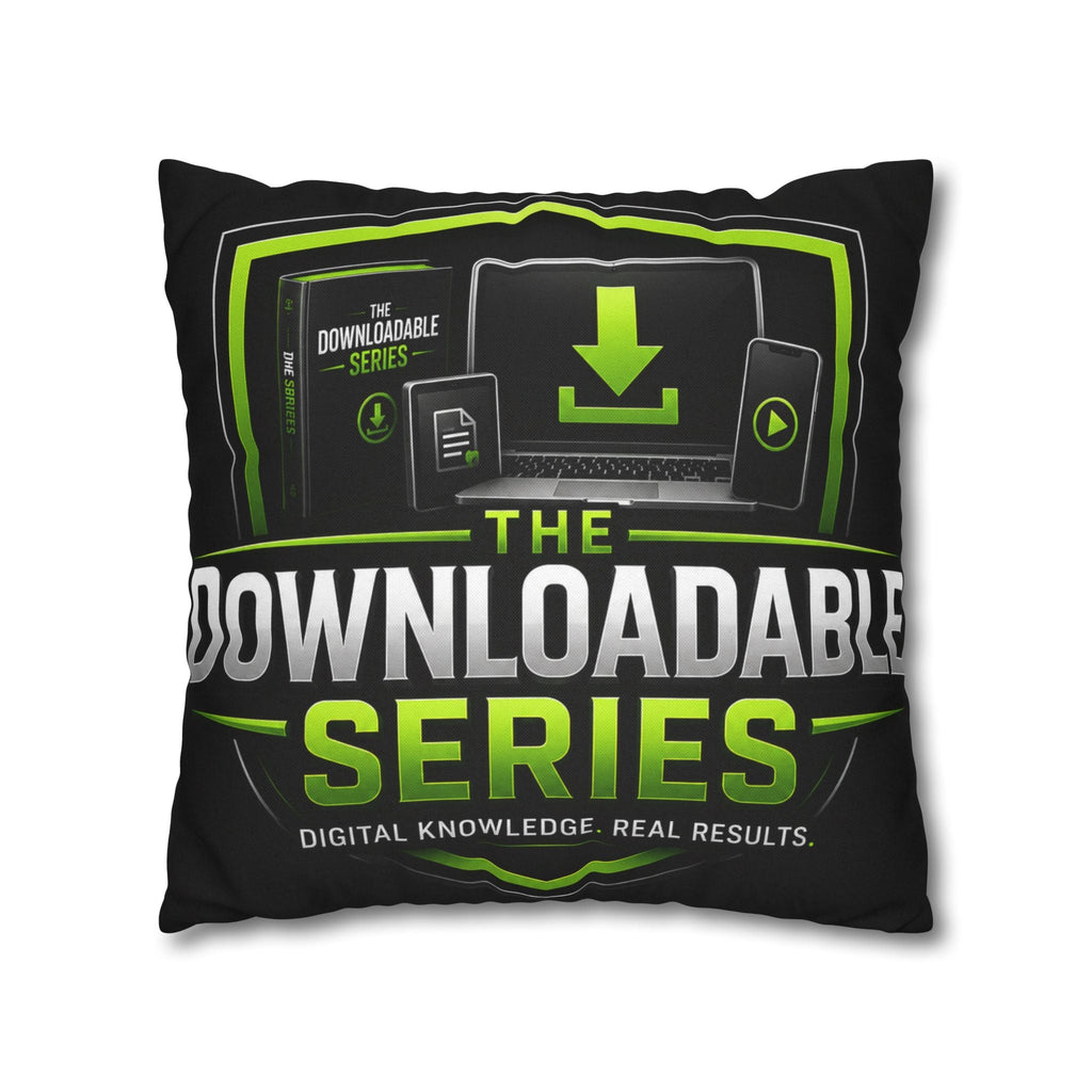 Downloadable Series Decorative Pillowcase – Digital Knowledge Graphic Throw Pillow