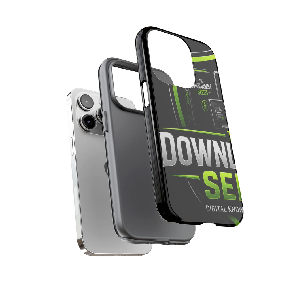Downloadeable Series Tough Phone Case – Protective Black Graphic Cover