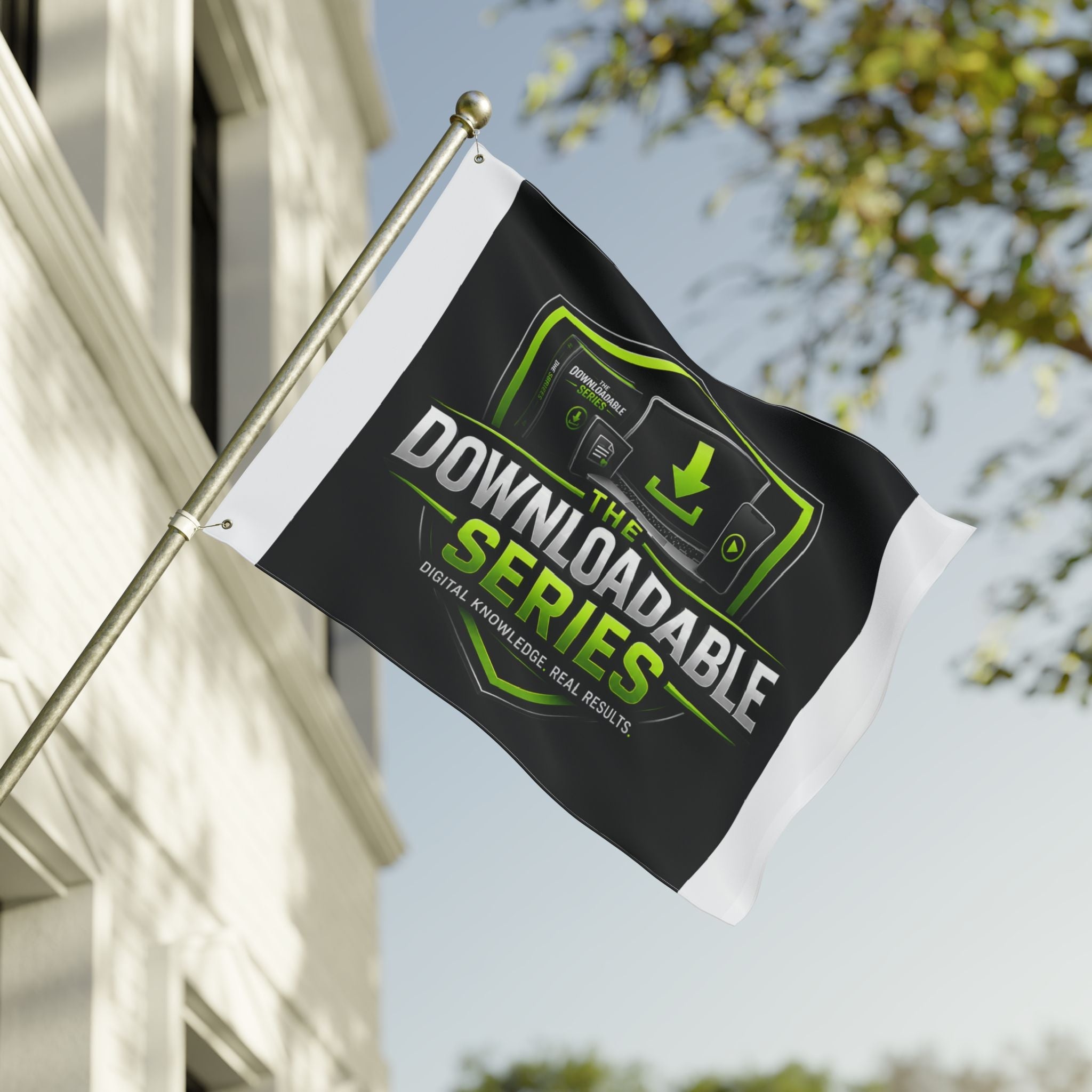 Double-Sided Flag — "The Downloadable Series" Logo Outdoor Banner